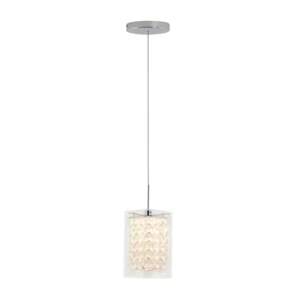 Artika Crystal Cube 5.5-Watt 1 Light Modern LED Pendant Fixture